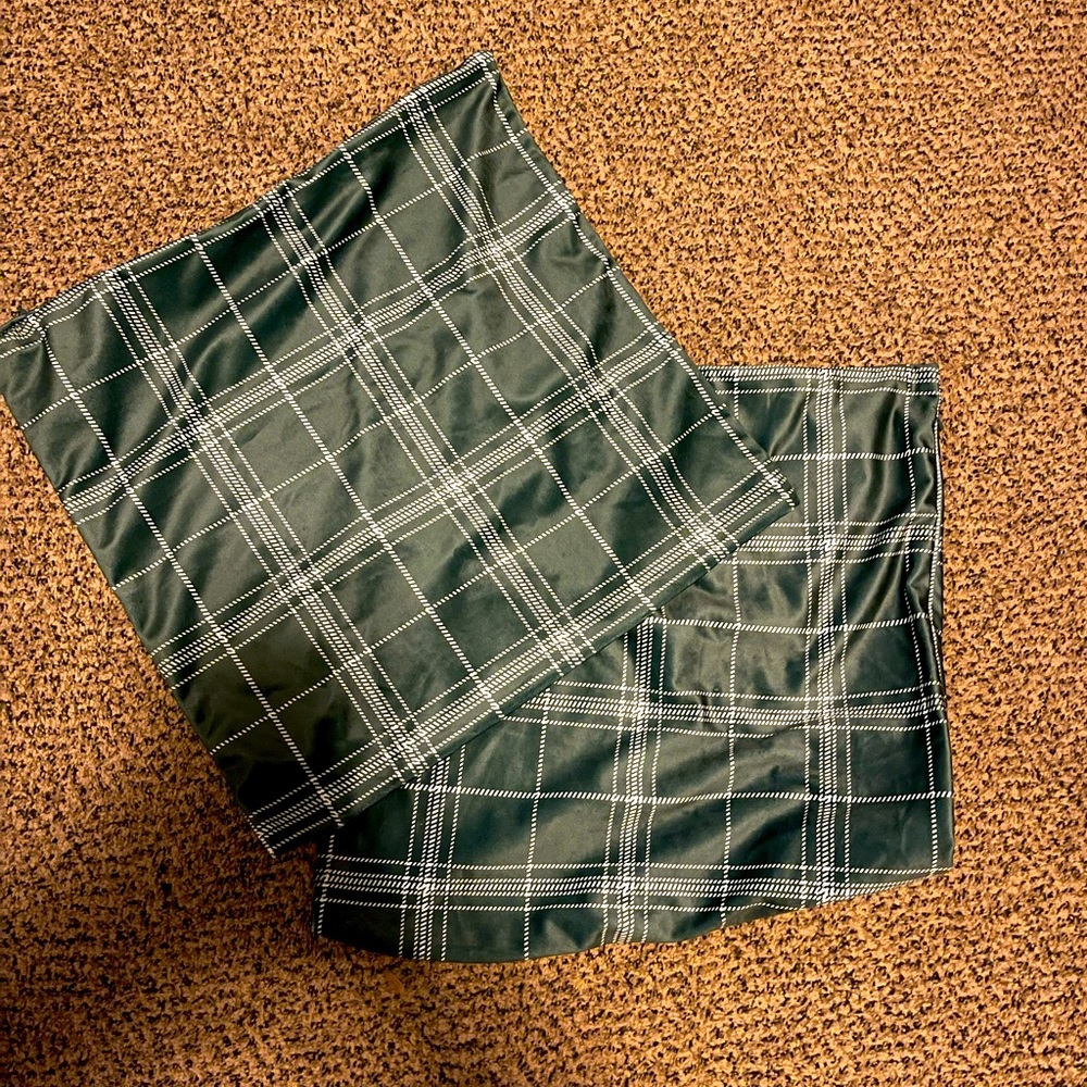 Green pillow covers